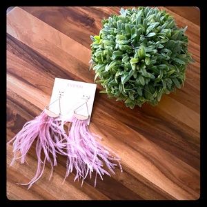 Everri Pink Feather Earrings